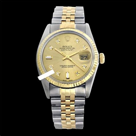 Sold Price: Rolex Men's Two Tone 14K Gold/SS, QuickSet, 